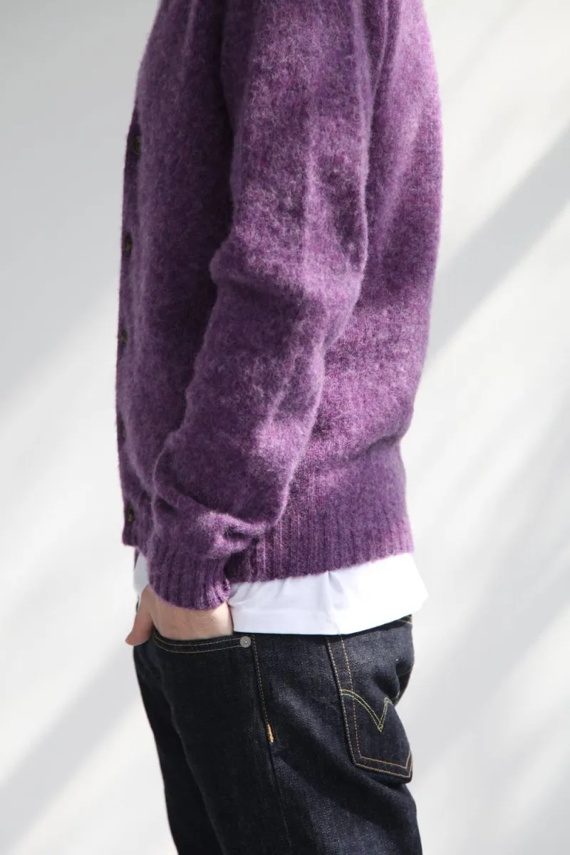 Half Dozen Shaggy Supersoft Brushed Cardigan (Heather Purple)