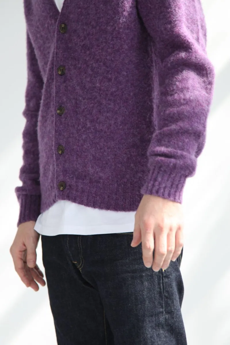 Half Dozen Shaggy Supersoft Brushed Cardigan (Heather Purple)