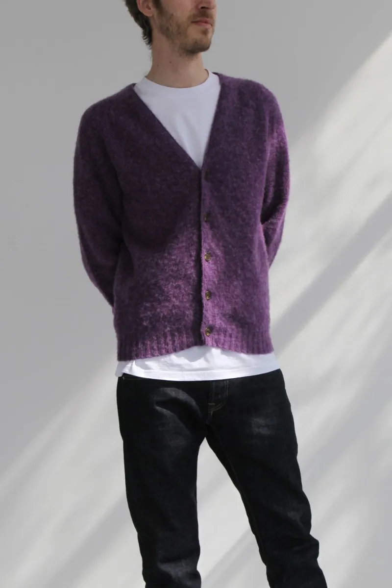 Half Dozen Shaggy Supersoft Brushed Cardigan (Heather Purple)