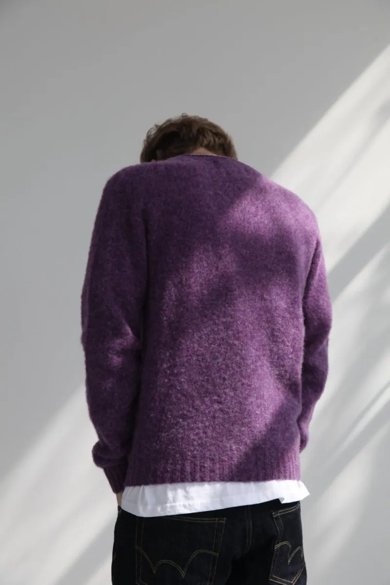 Half Dozen Shaggy Supersoft Brushed Cardigan (Heather Purple)