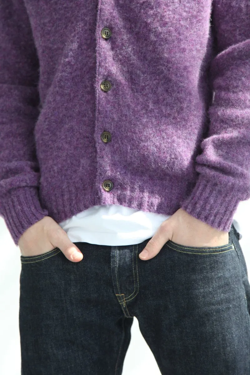 Half Dozen Shaggy Supersoft Brushed Cardigan (Heather Purple)