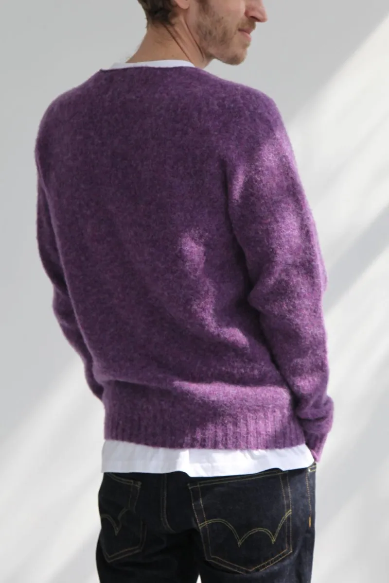 Half Dozen Shaggy Supersoft Brushed Cardigan (Heather Purple)