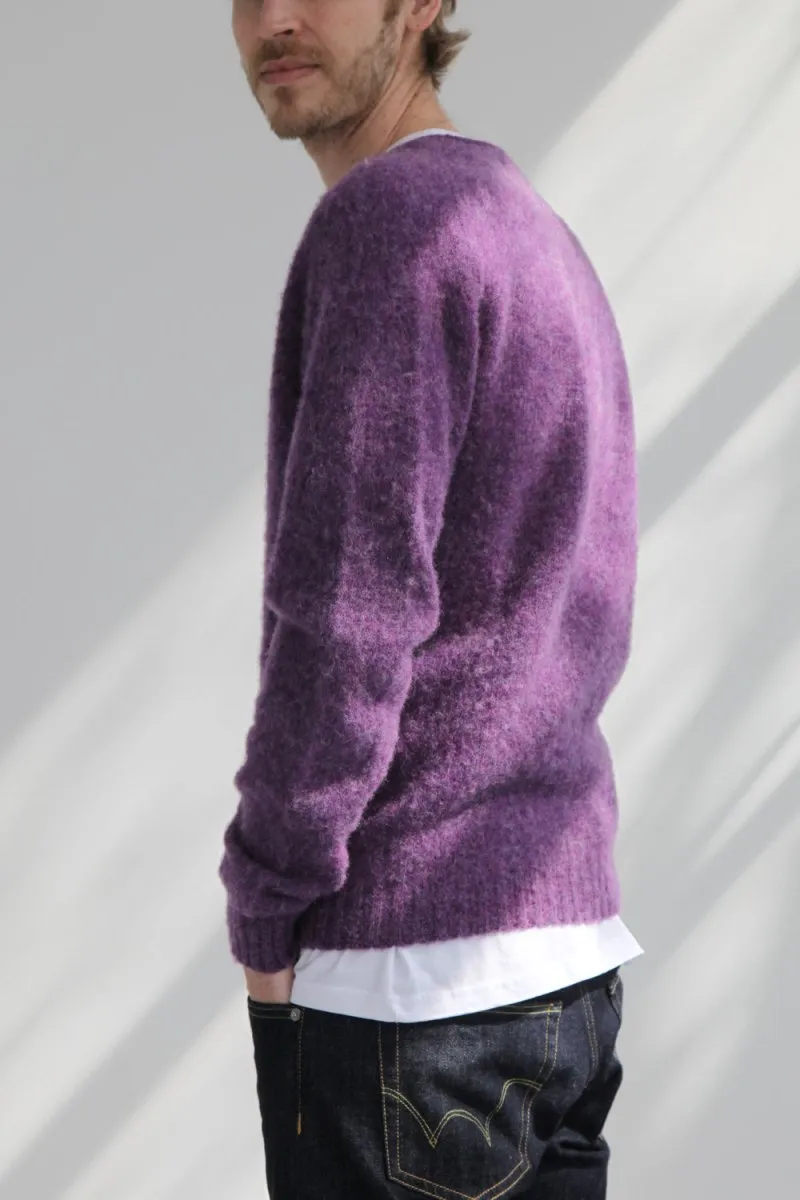 Half Dozen Shaggy Supersoft Brushed Cardigan (Heather Purple)