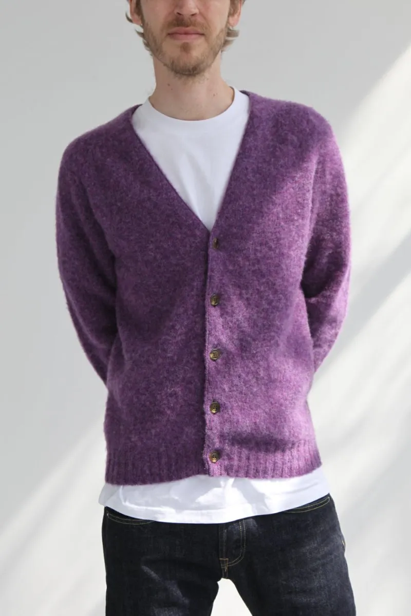 Half Dozen Shaggy Supersoft Brushed Cardigan (Heather Purple)