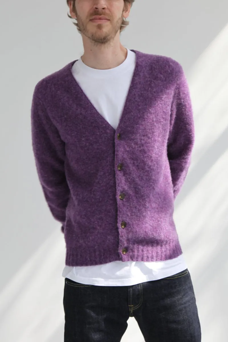 Half Dozen Shaggy Supersoft Brushed Cardigan (Heather Purple)