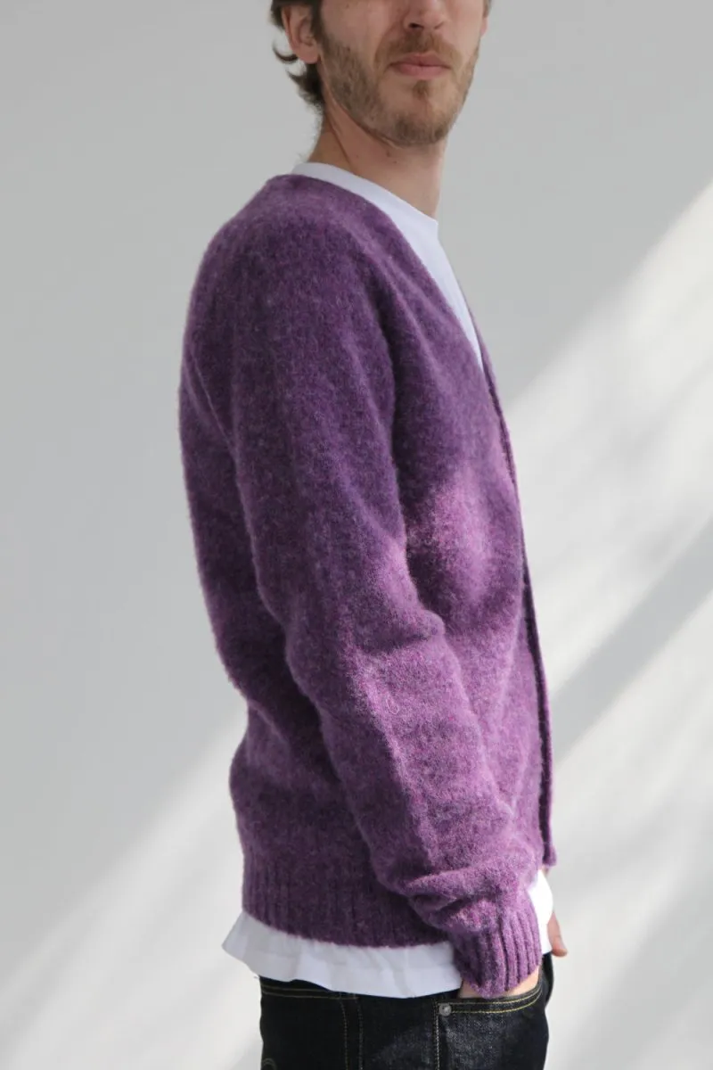 Half Dozen Shaggy Supersoft Brushed Cardigan (Heather Purple)