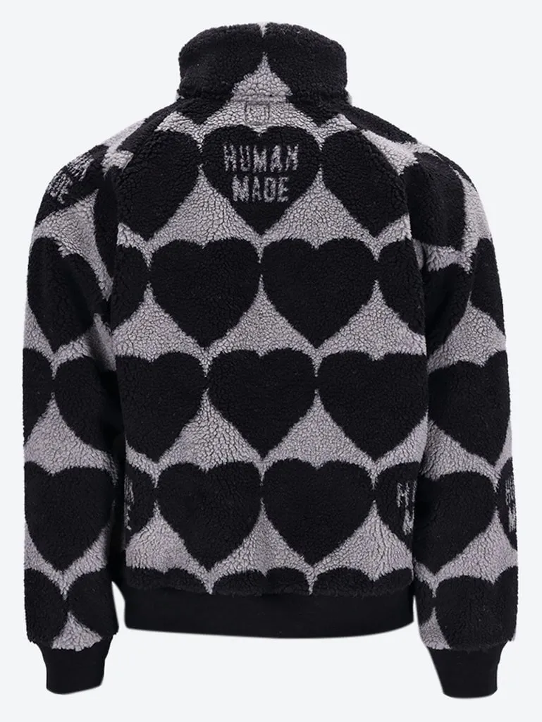 Heart fleece jacket