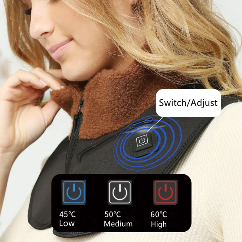 Hot Compress Neck Protector Electric Heating Scarf Warmth Shoulder Pad