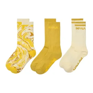 Impala Marawa Gold 3 Pack Socks