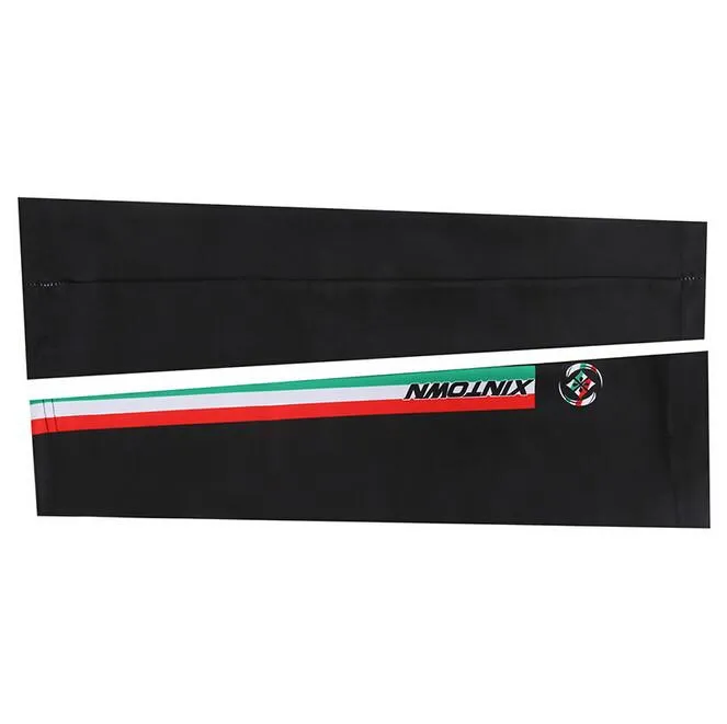 Italy Black Three Stripes Cycling Arm Warmers