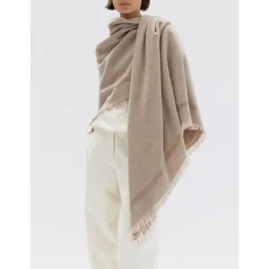 Jacquard Merino Wool Scarf | Nougat