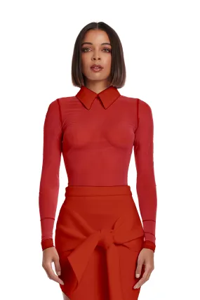 Jada Mesh Collar Top