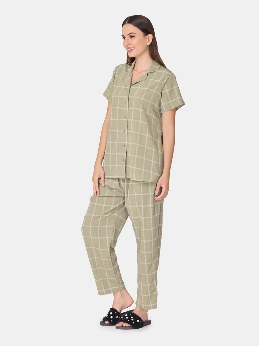 Jade Checkered Feeding Co-Ord Set