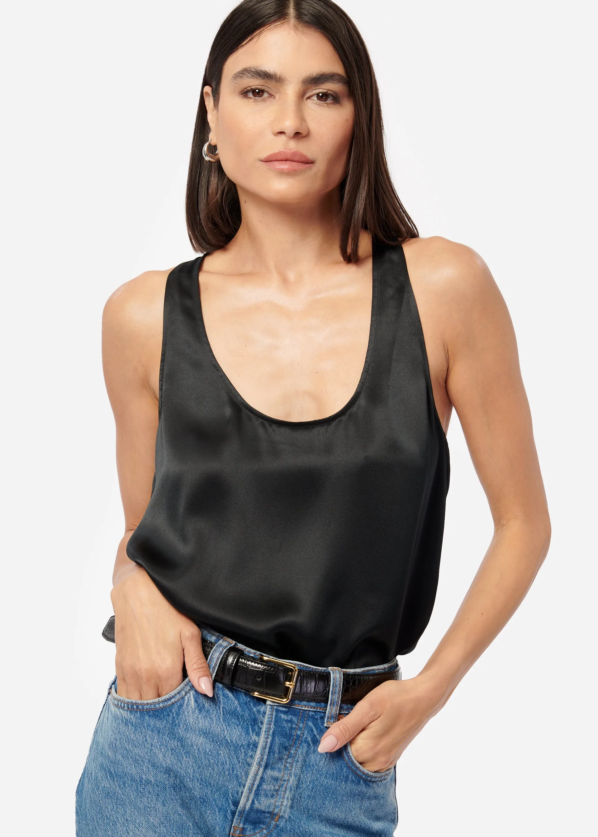 Jane Silk Cami Black