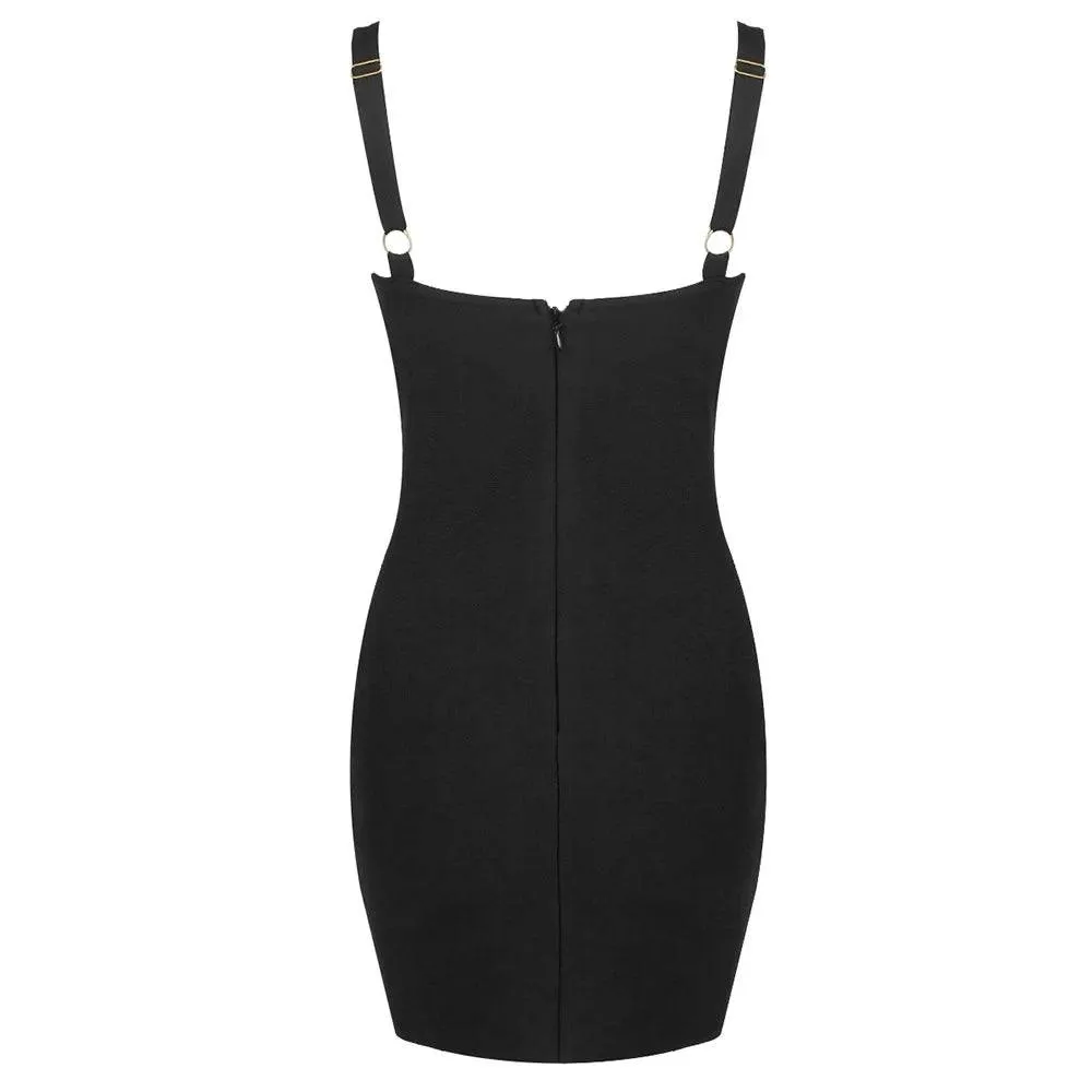 Julianna V Neck Slim Mini Dress