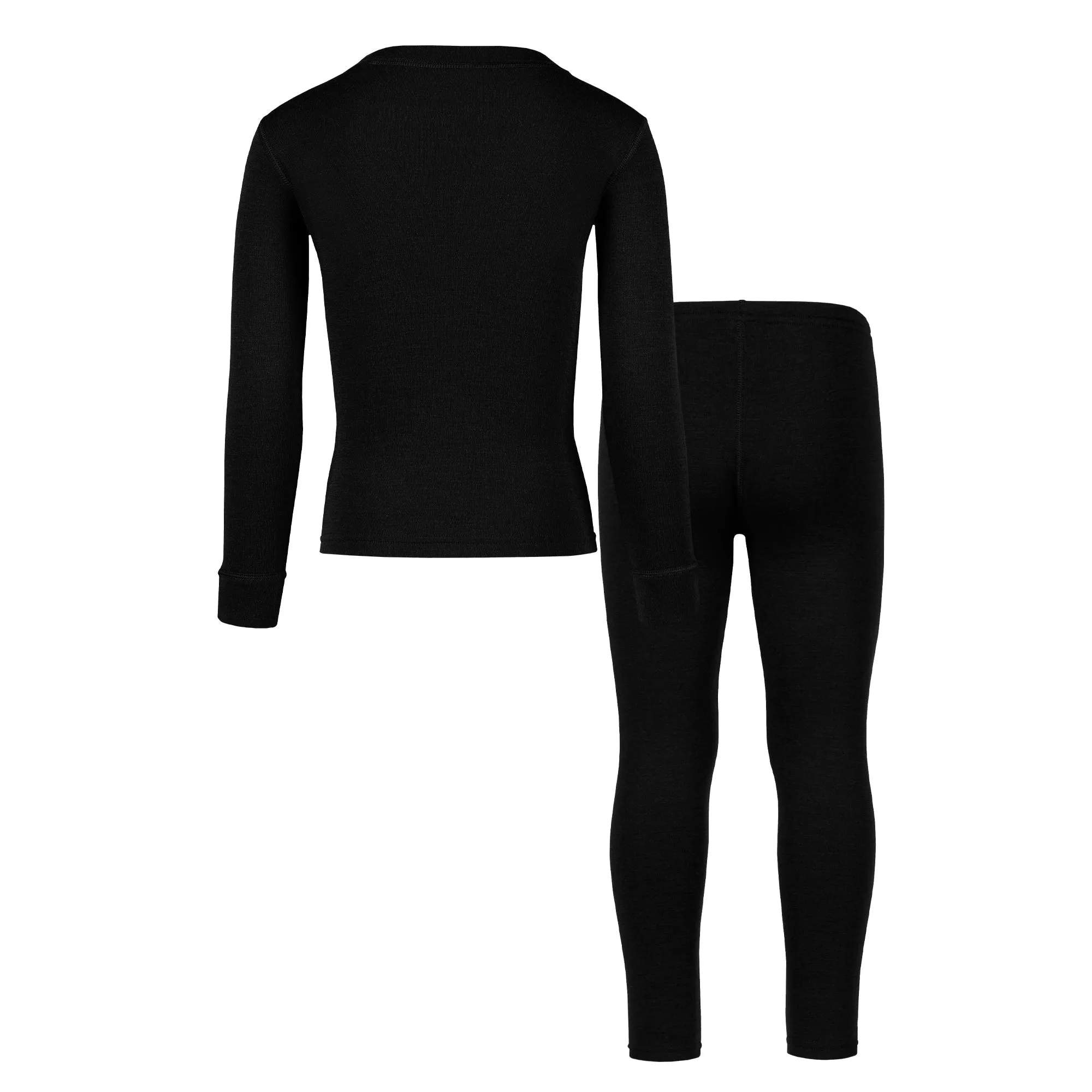 Kids' 250 Long Sleeve & Bottom 2-Piece Black