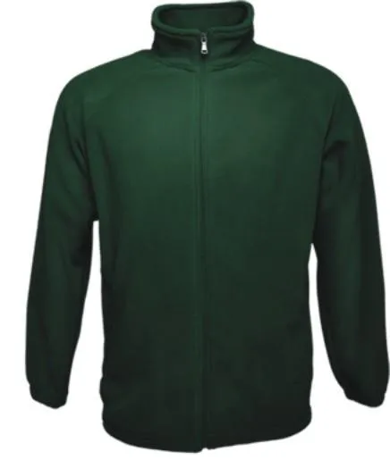 Kids Full Zip Polar Fleece Jacket - Bottle Green