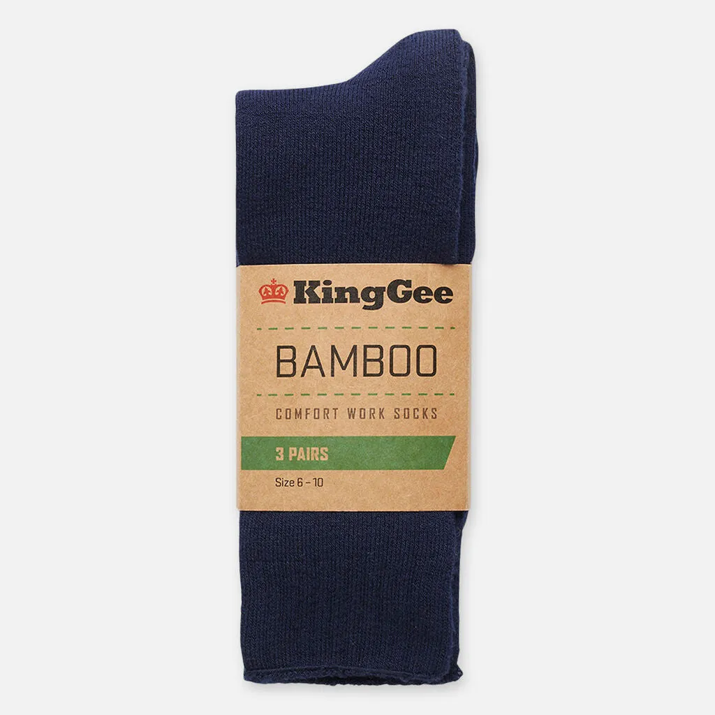 King Gee Men's Bamboo Crew Work Socks - 3 Pack (K09230)