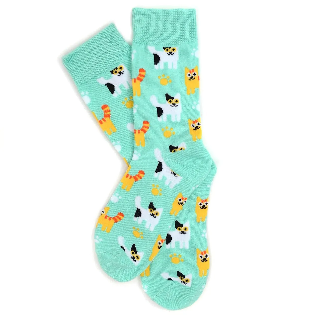 Kitten Cats All Over Crew Socks, 2 Colors, Quality, Unisex