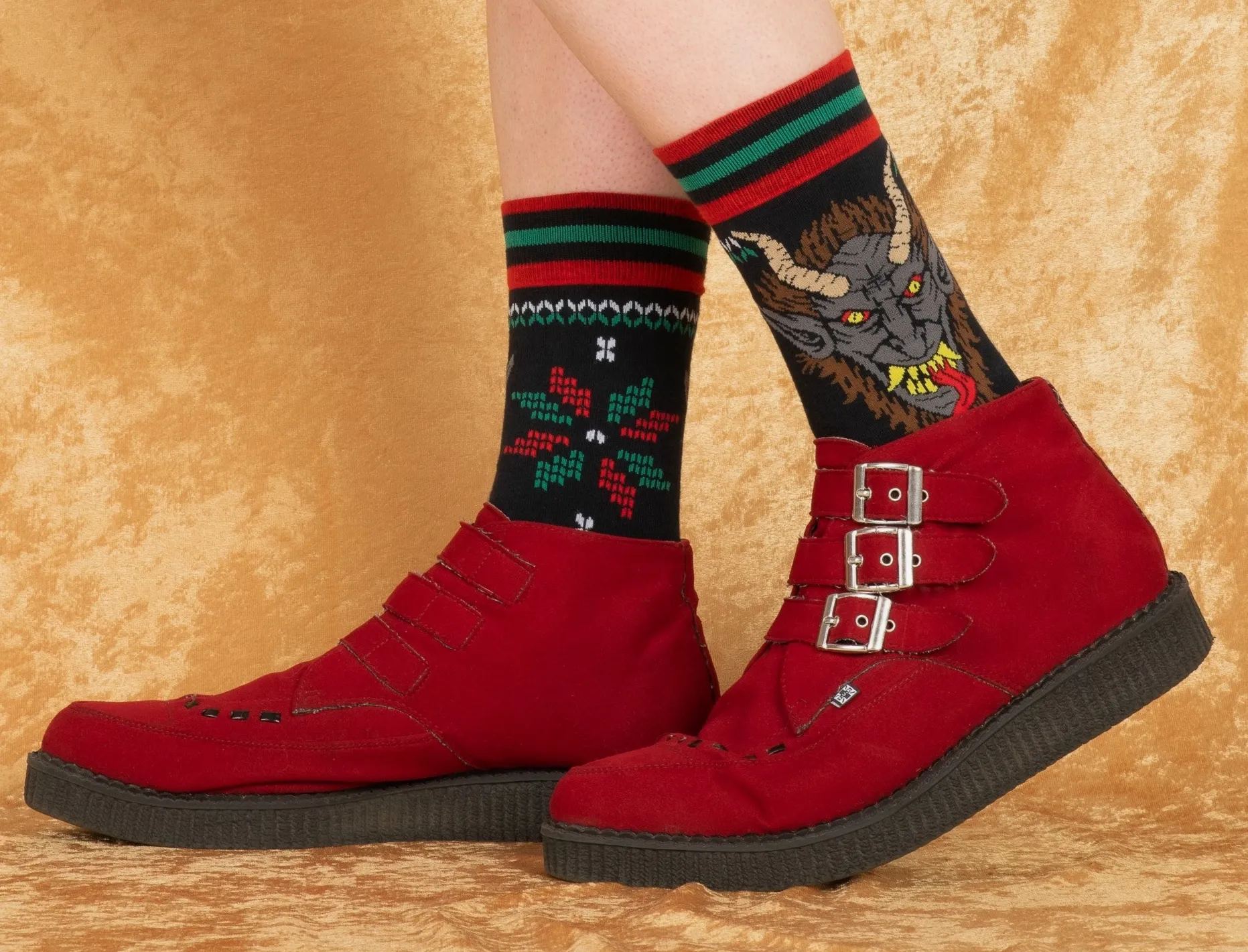 Krampus Christmas Sweater Socks