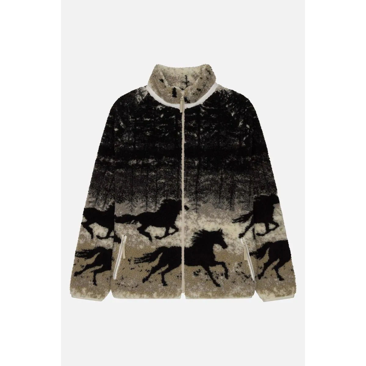 Kuwalla Printed Terry Fleece Lined Jacket