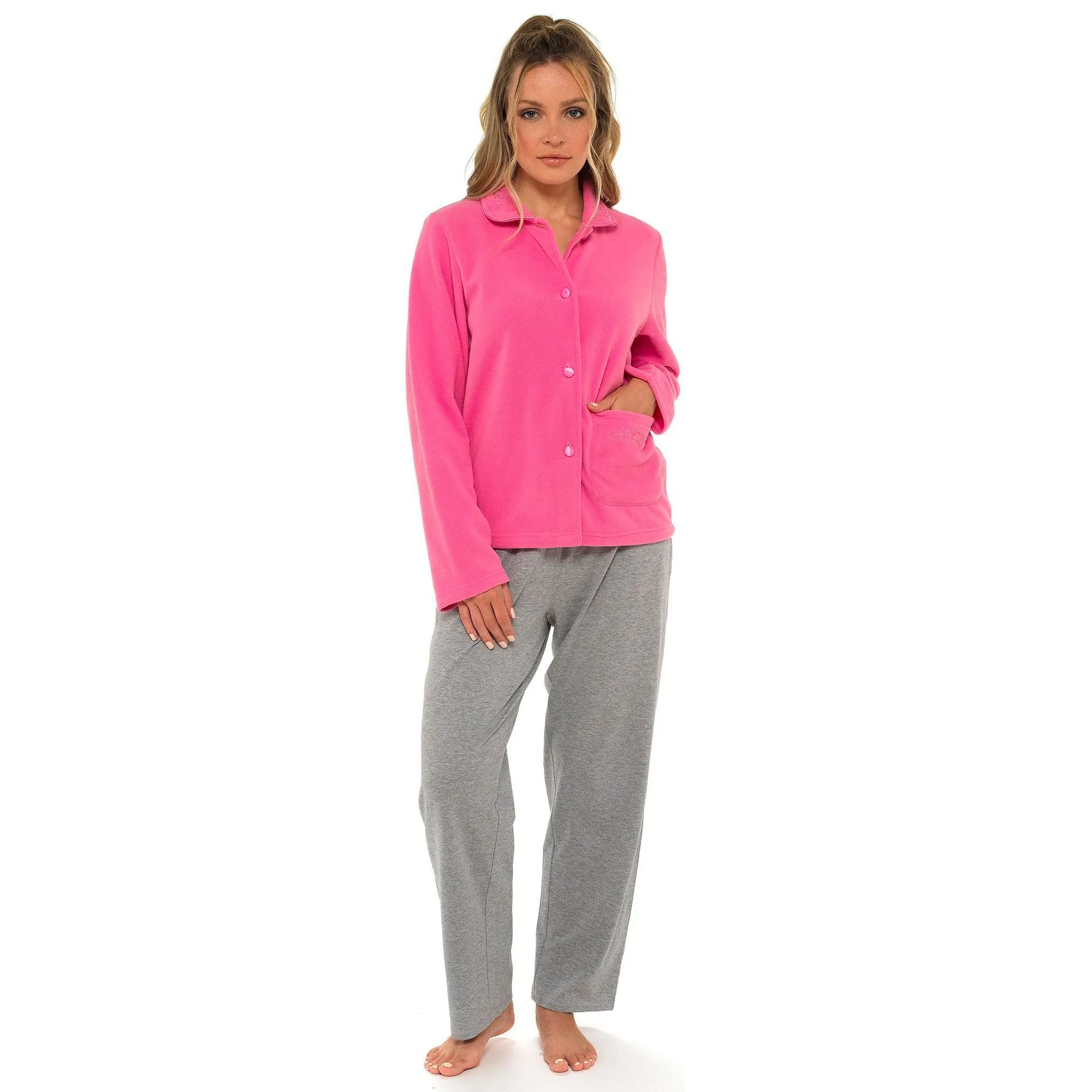 Lady Olga Polar Fleece Button Bed Jacket