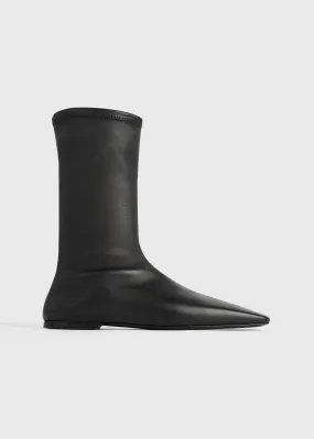 Leather sock boots black