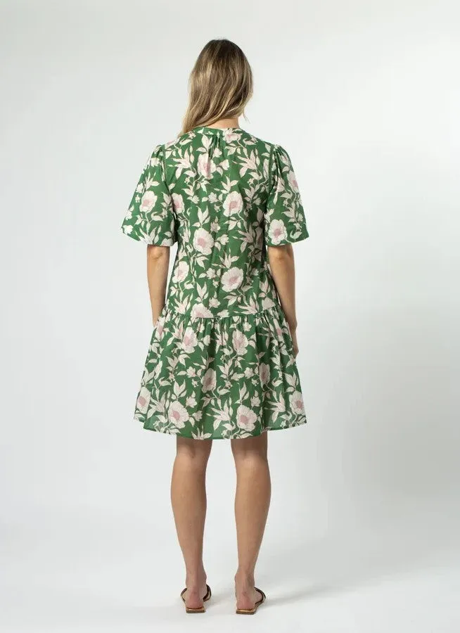 Lena Dress - Vintage Green Floral