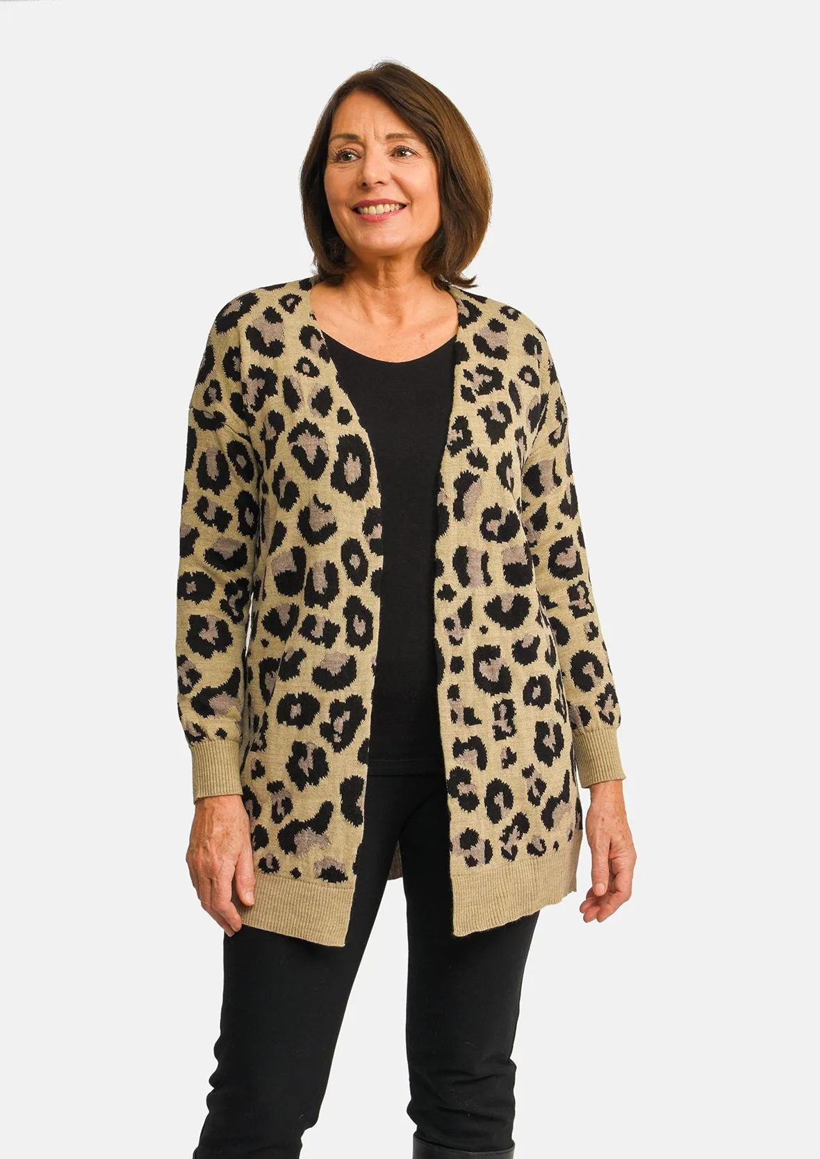 Leopard Knit Cardigan