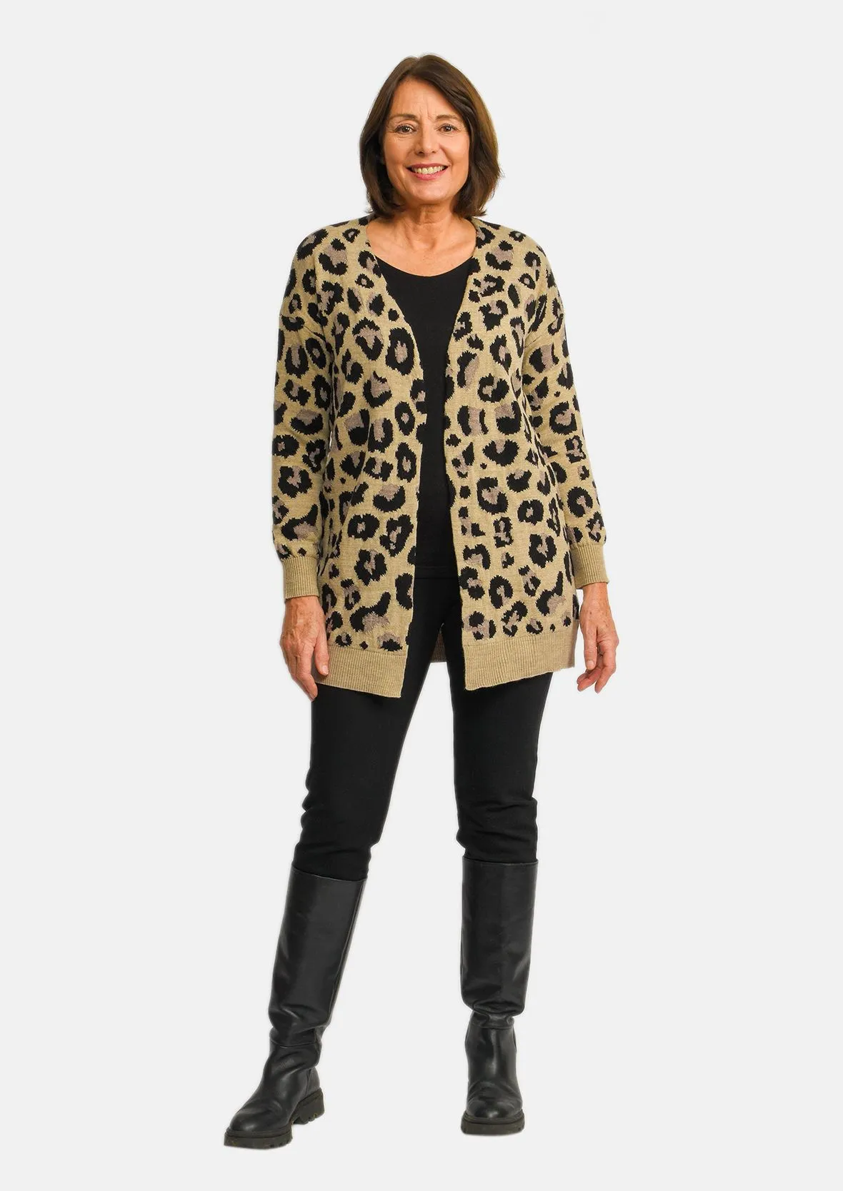 Leopard Knit Cardigan