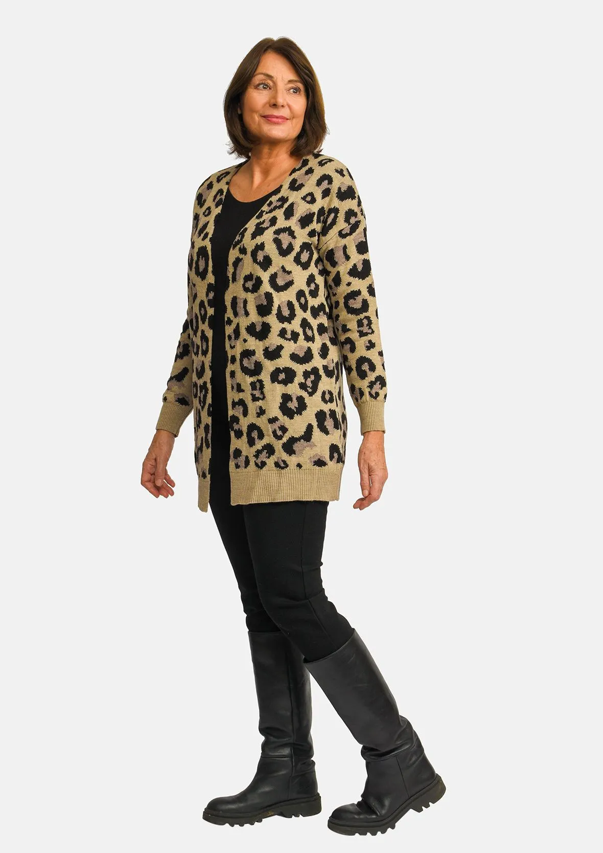 Leopard Knit Cardigan