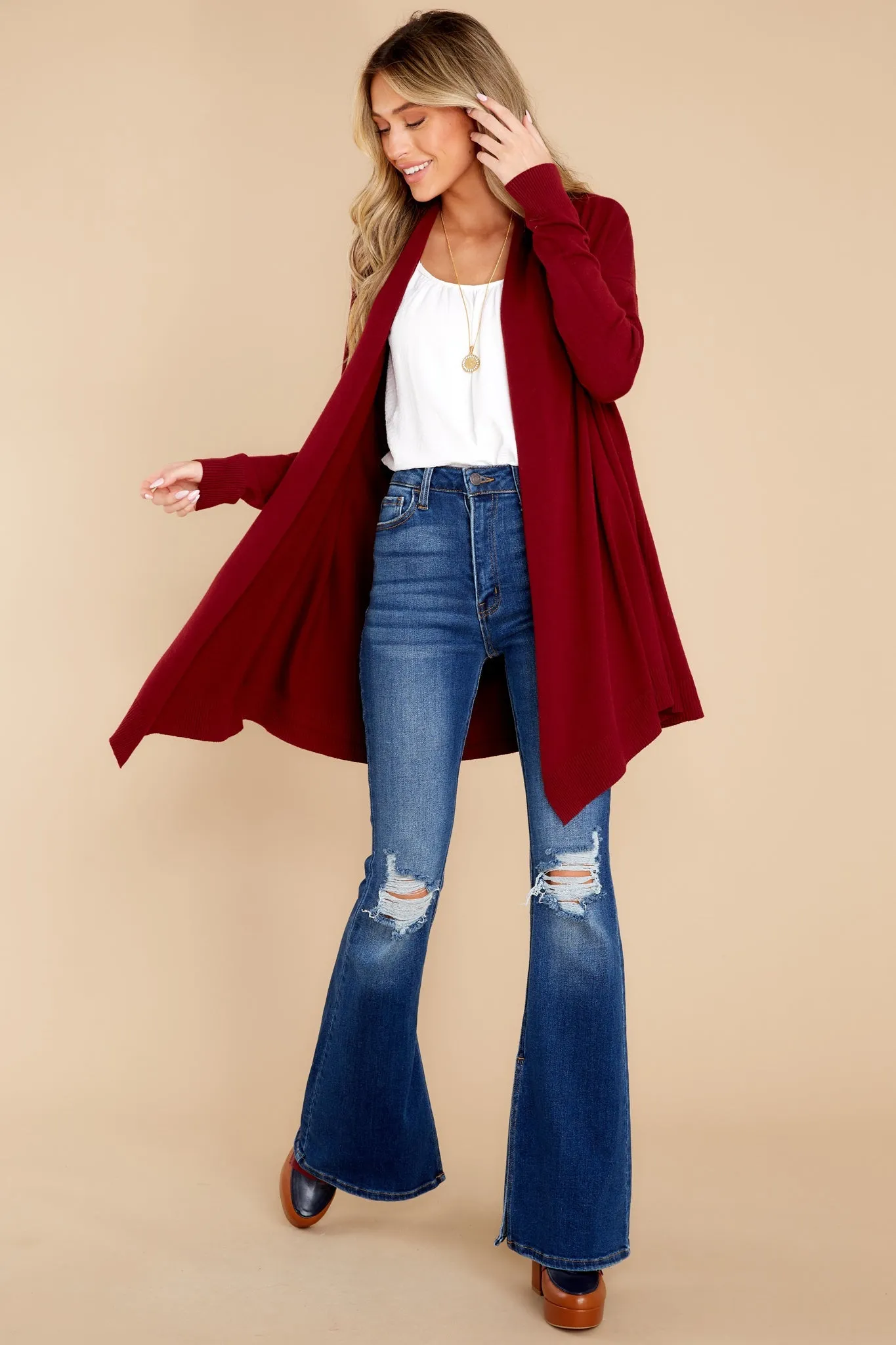 Lovely Weather Sangria Cardigan