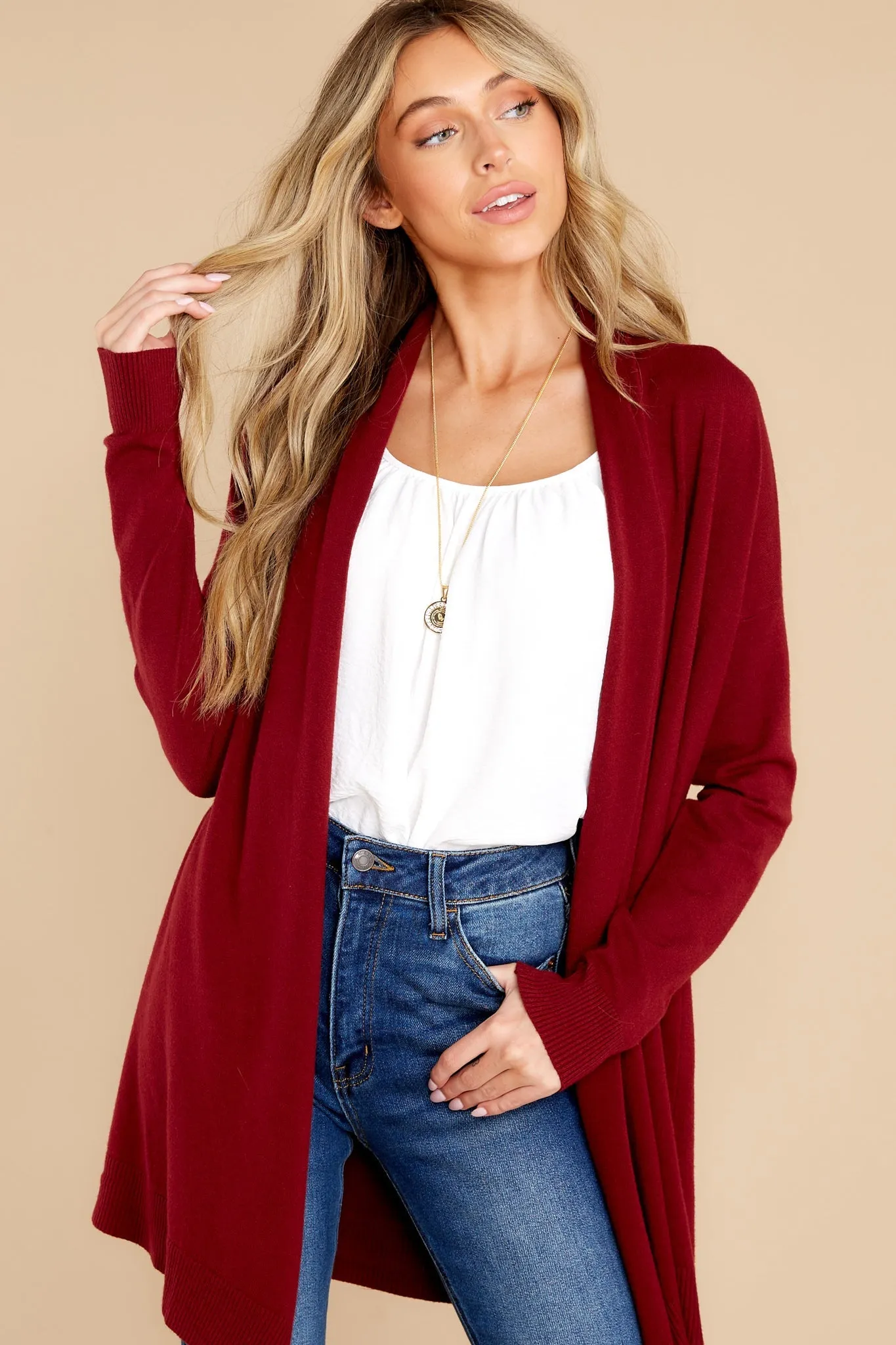 Lovely Weather Sangria Cardigan