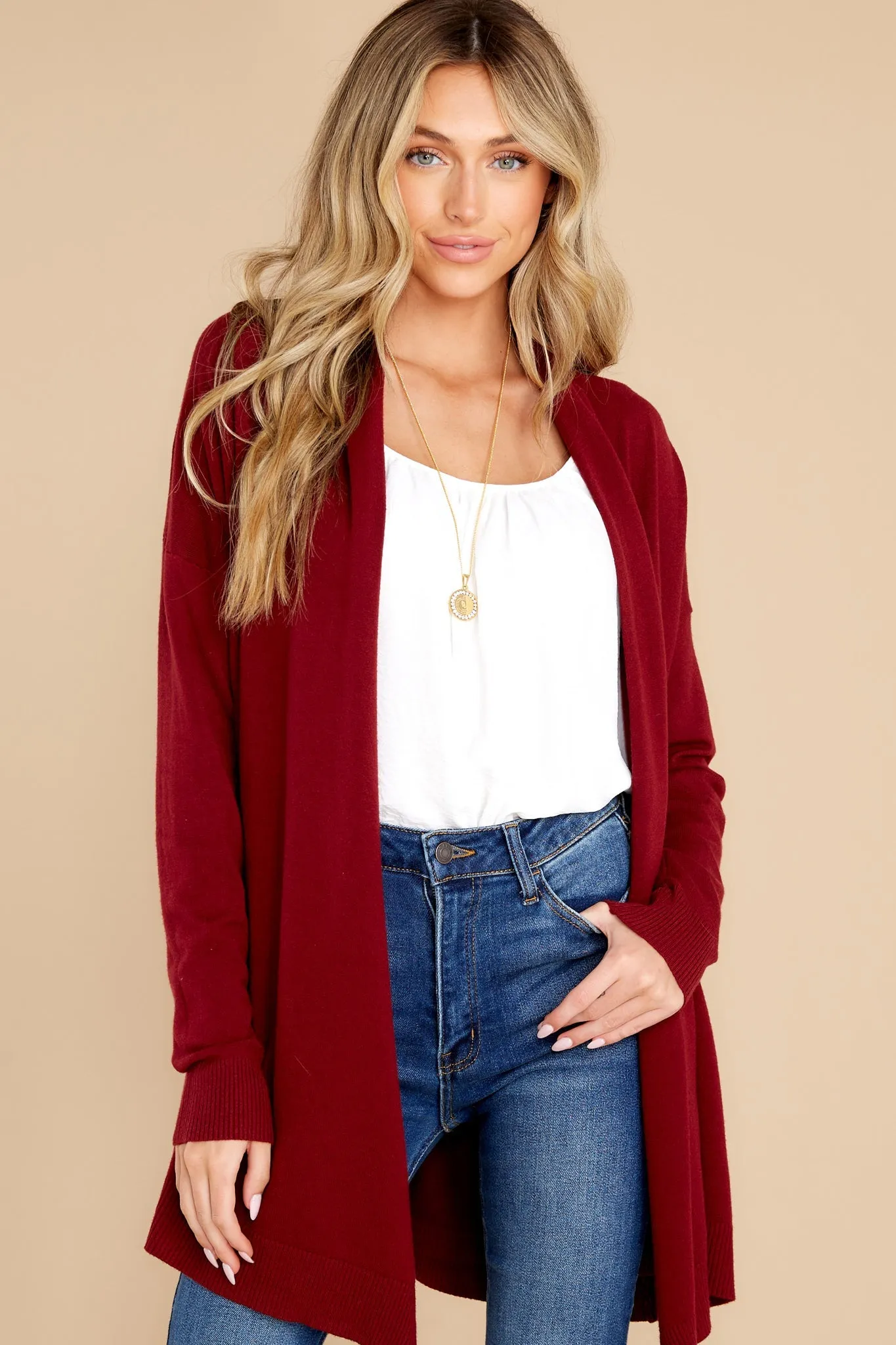 Lovely Weather Sangria Cardigan