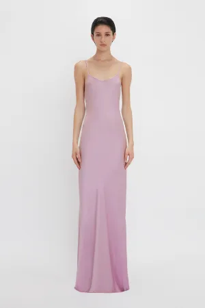 Low Back Cami Floor-Length Dress In Rosa