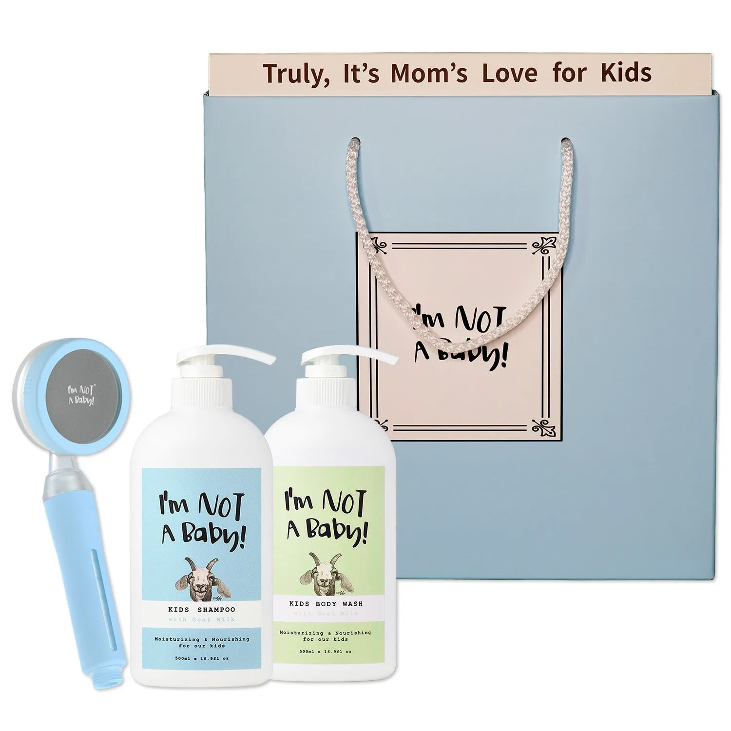 <I'm NOT Baby!> Kids Shower Gift Set 04| Shower Head Filter, Shampoo, Body Wash for Kids