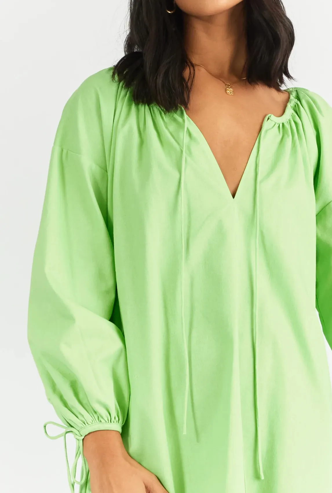 Luisa Mini Dress in apple green