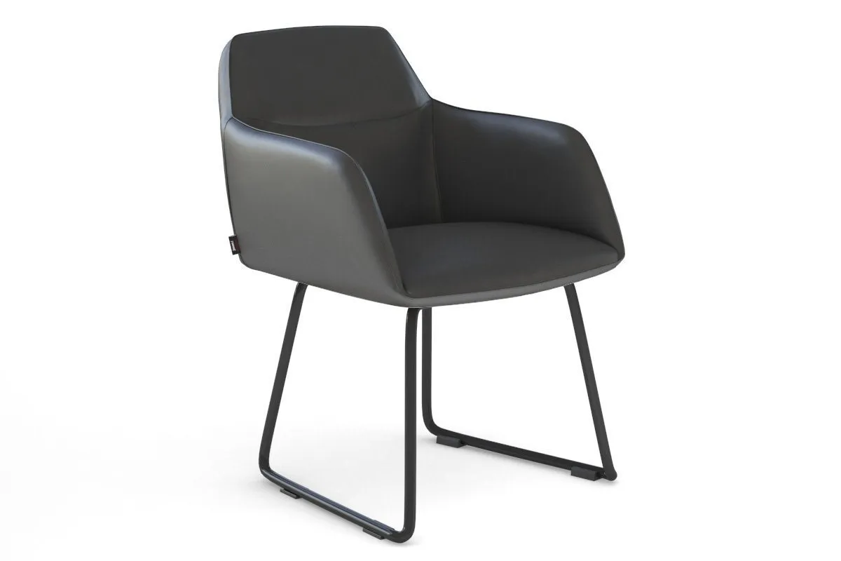 Mcduck Arm Chair - Black Sled Base