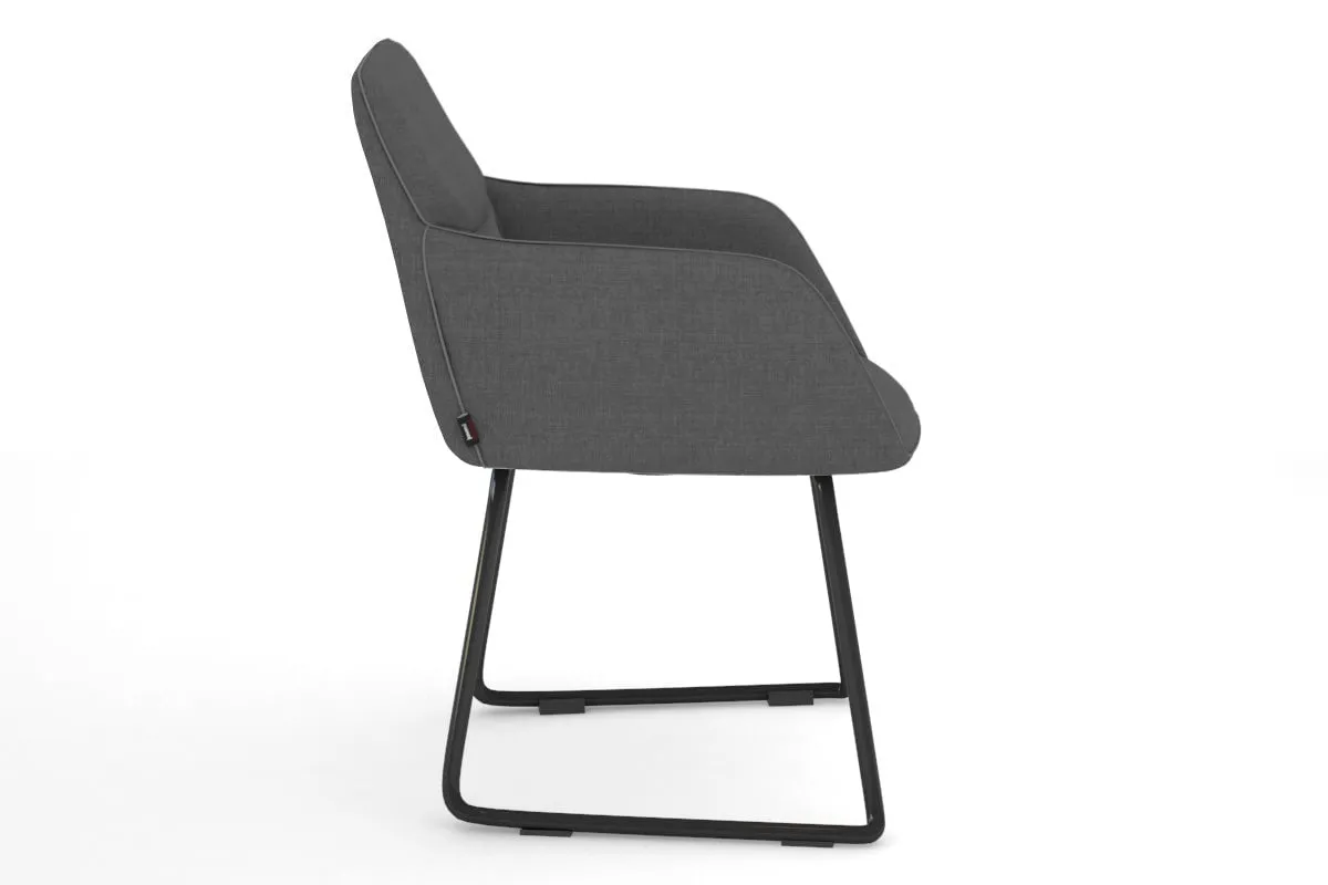 Mcduck Arm Chair - Black Sled Base