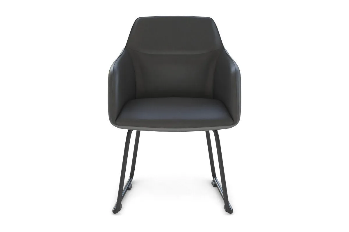 Mcduck Arm Chair - Black Sled Base