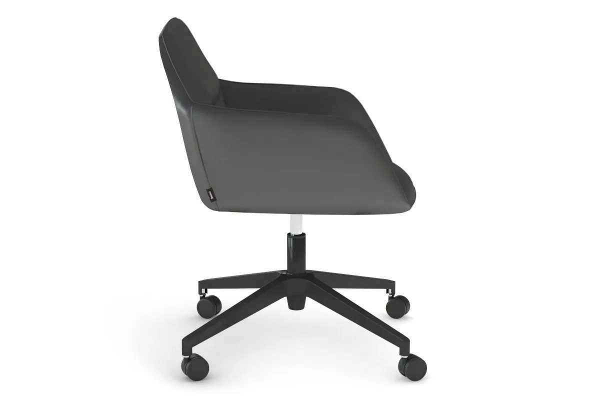 McDuck Arm Chair - Black Swivel Base