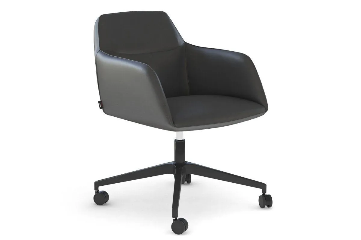 McDuck Arm Chair - Black Swivel Base