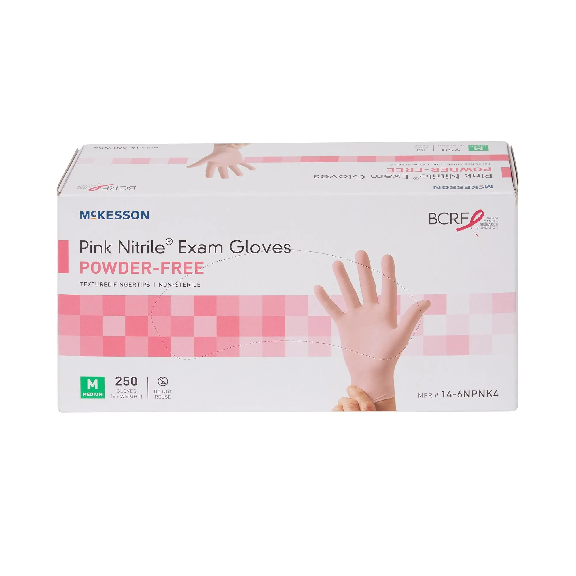 McKesson Pink Nitrile® Exam Gloves - Medium