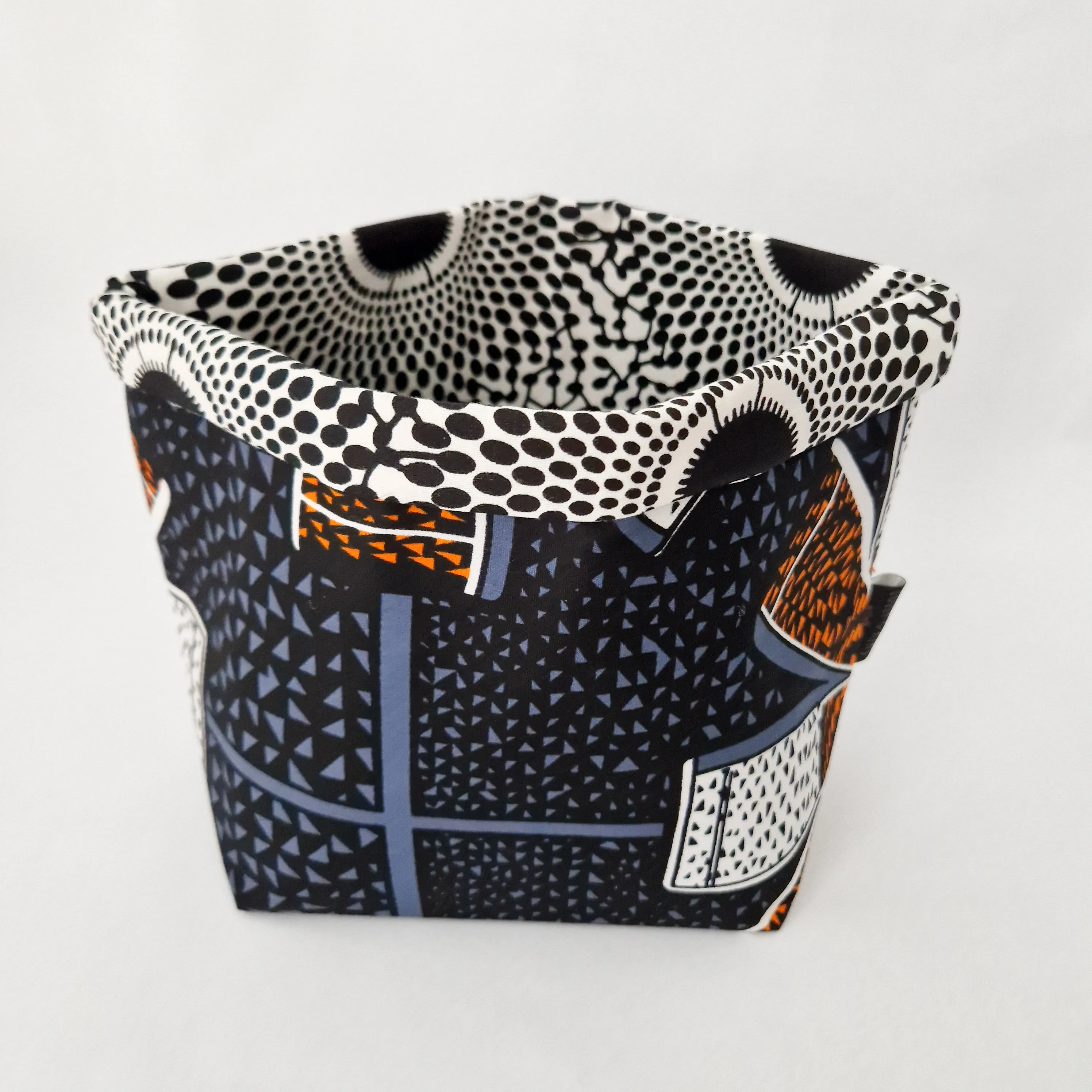 Medium Basket - Grey and Orange