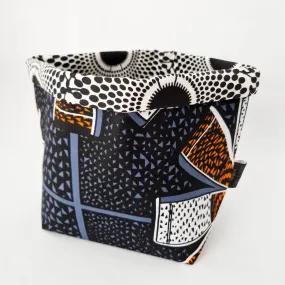 Medium Basket - Grey and Orange