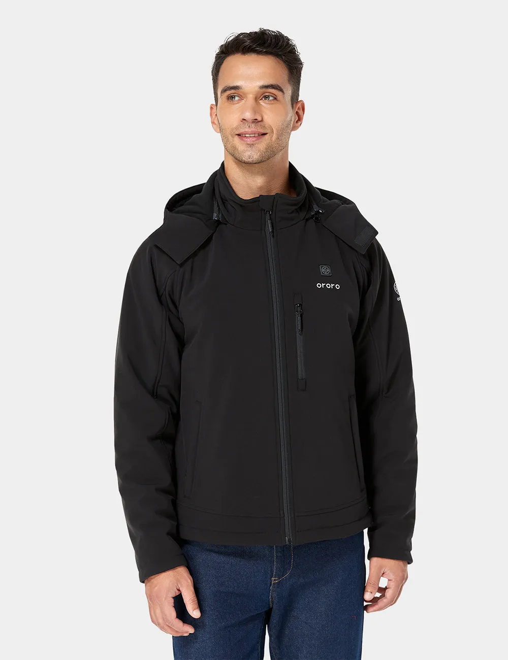 Men's Classic Heated Jacket - Black & Blue / Black