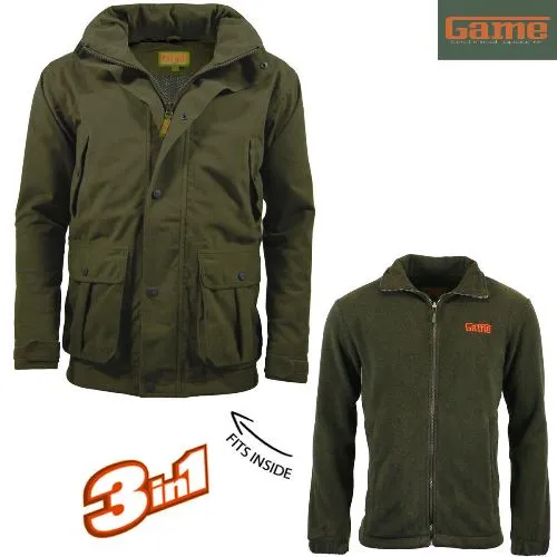 Mens Game EN306 Stealth Shell & Fleece 3in1 Hunting Jacket