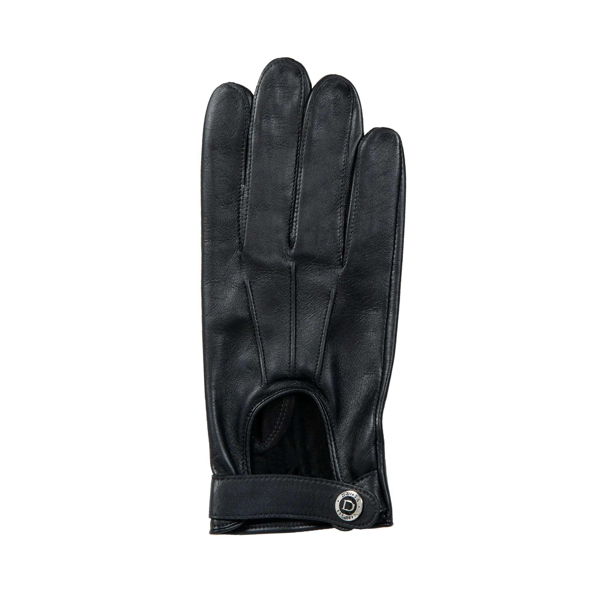 Men’s Three-Point Leather Driving Gloves with Wristwatch Cut-out