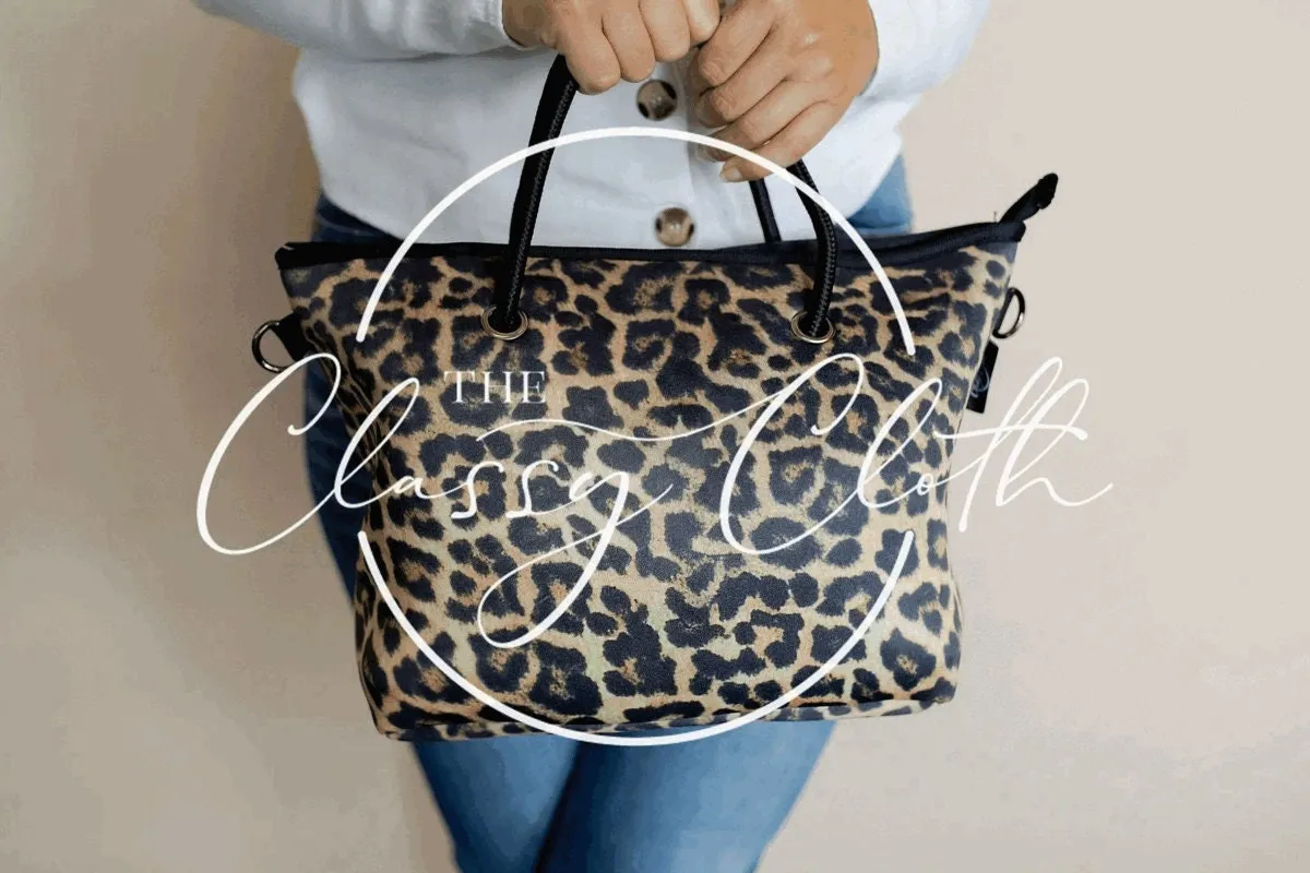 Neoprene Leopard Handbag