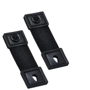 Net Focus Set Of 2 Shirt Cuff Holder For Men & Women - Black Textile Button